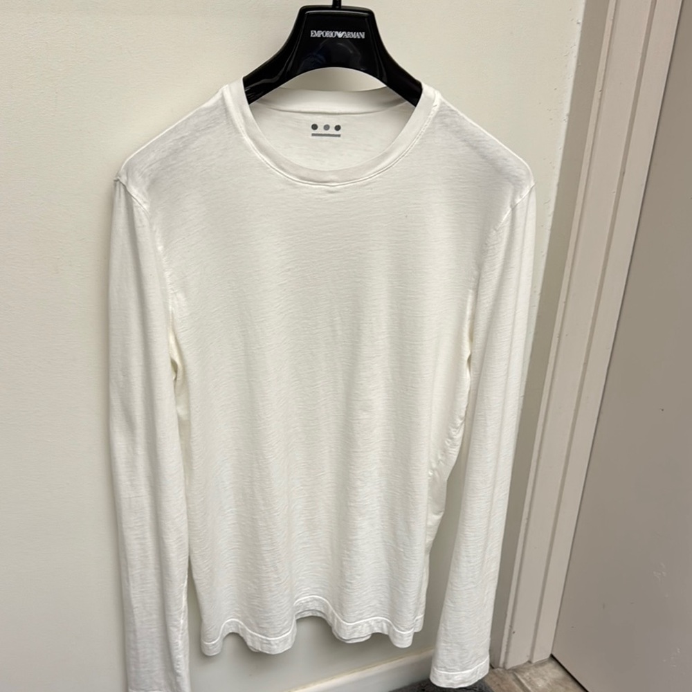 Men’s Vintage 90s 3 Dots White Long Sleeve Shirt M